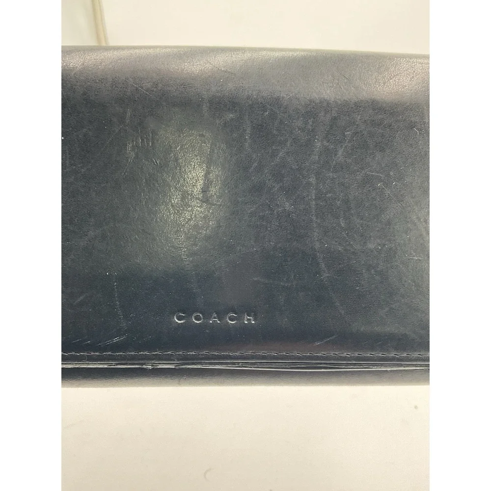 Coach Vintage Legacy Black Leather Slim Envelope Wallet * Great Condition*